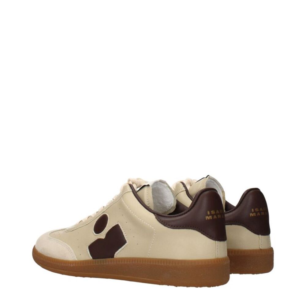 Isabel Marant Beige Leather Low Top Women's Sneakers - Picture 4 of 5